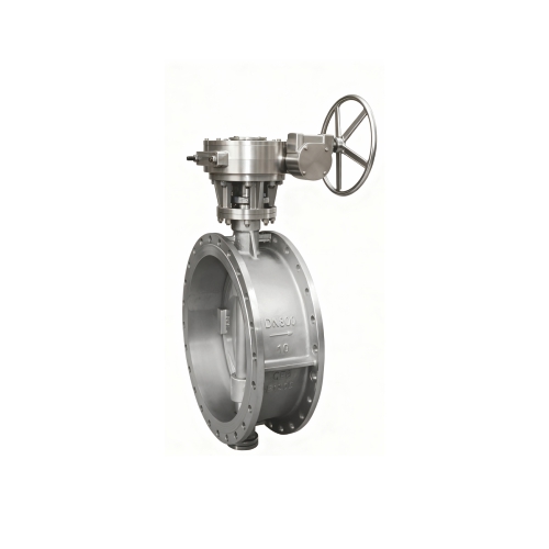 甄易D343-16P不锈钢法兰涡轮三偏心蝶阀